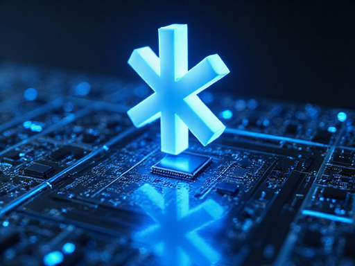 Trademark symbol glowing on a circuit board